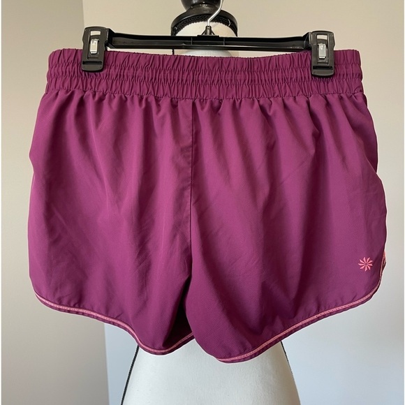 Athleta size M  athletic running lined yoga pull on elastic drawstring short - Picture 2 of 11
